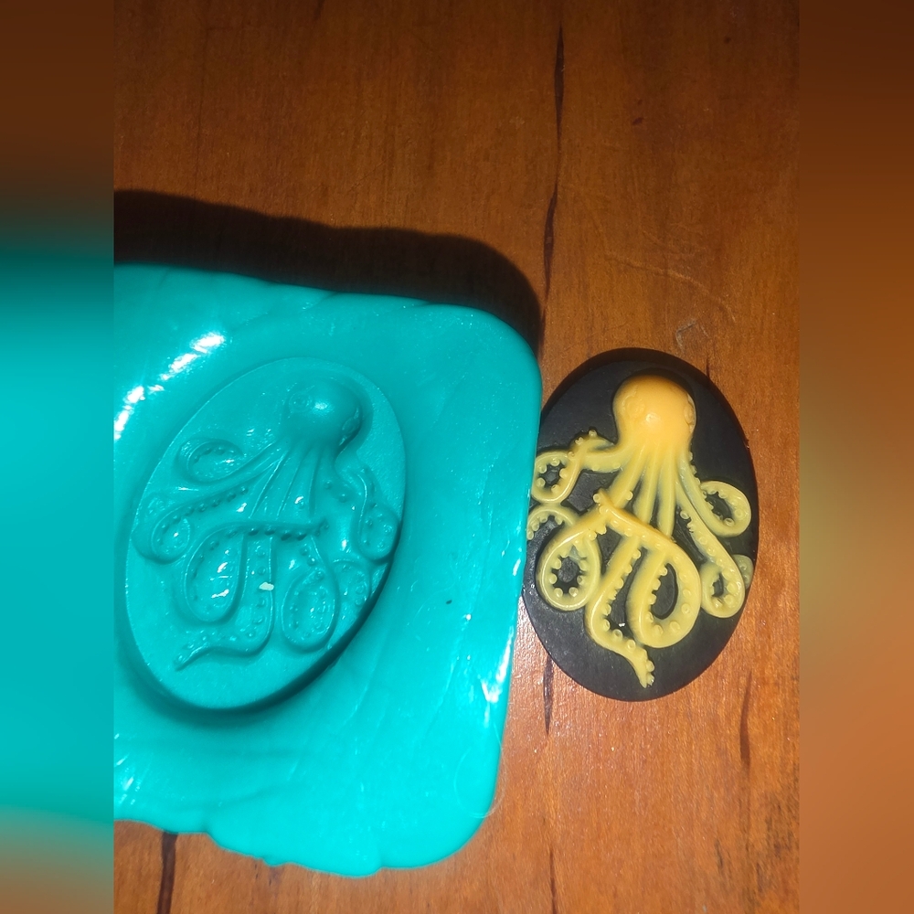 Octopus Cameo Resin Or Polymer Clay Silicine Mold For Crafts - Ocean Animal